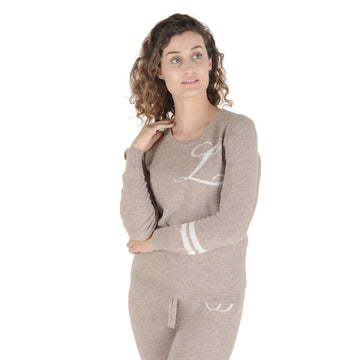 Crown of Edinburgh Cashmere Crew Neck Sweater STOCKBRIDGE CAMEL L