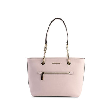 Michael Kors Medium front zip Chain Tote Bag POWDER BLUSH