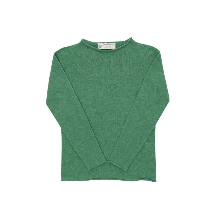 Crown of Edinburgh Cashmere Women's Boat Neck Sweater GREEN