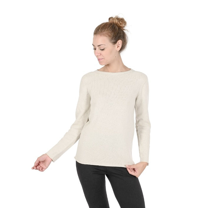 Crown of Edinburgh Cashmere Women's Boat Neck Sweater CREAM