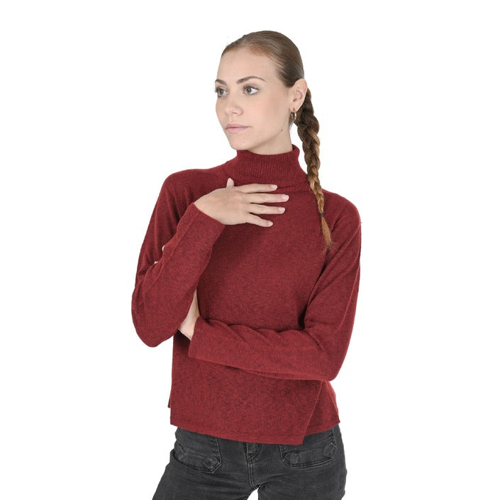 Crown of Edinburgh Cashmere Women's Turtleneck Sweater DARK RED