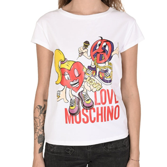 Love Moschino Women's T-Shirt OPTICAL WHITE