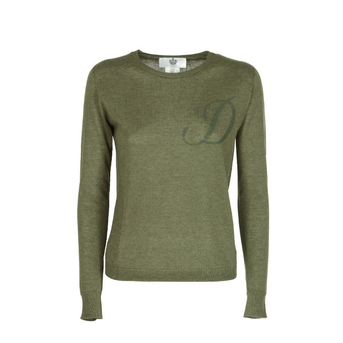 Crown of Edinburgh Cashmere Long Sleeve GREEN LETTER D