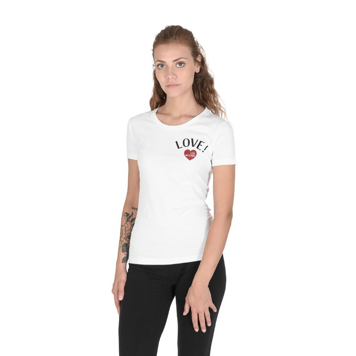 Love Moschino Women's T-Shirt OPTICAL WHITE