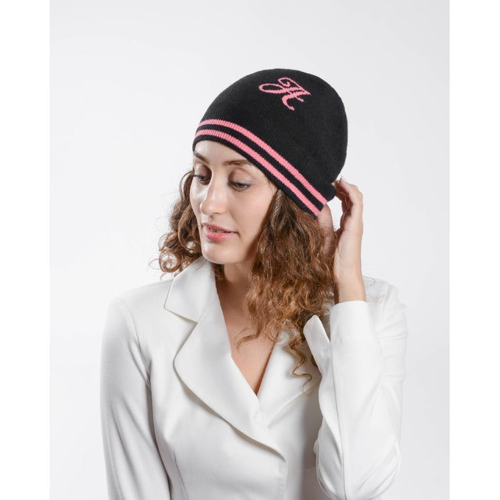 Crown of Edinburgh Cashmere Monogrammed Beanie BRUNTSFIELD BLACK A