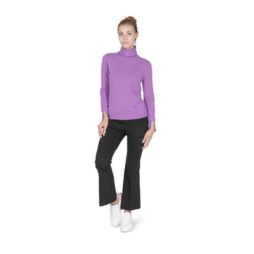 Crown of Edinburgh Cashmere Women's Turtleneck Sweater LAVENDER