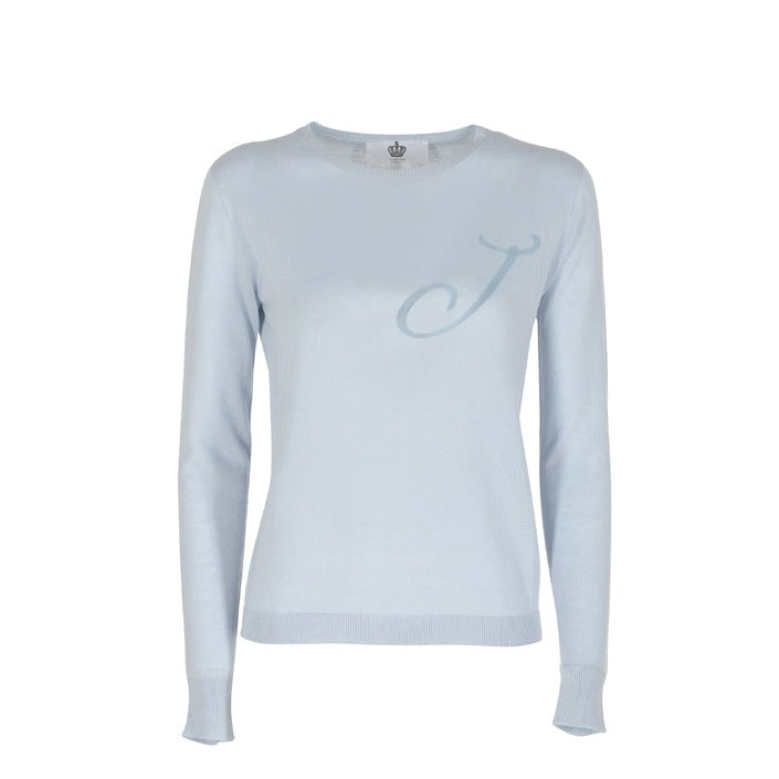 Crown of Edinburgh Cashmere Long Sleeve LIGHT BLUE LETTER J