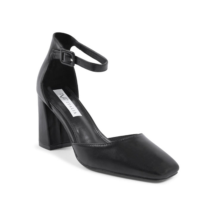 19V69 ITALIA by VERSACE Women's Ankle Strap Pump Black NERO