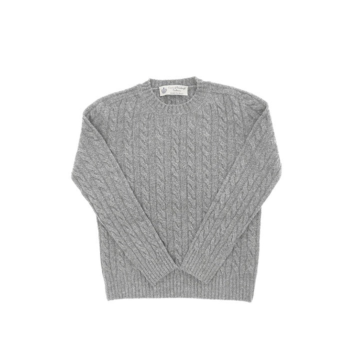 Crown of Edinburgh Cashmere Women's Round Neck Sweater GREY