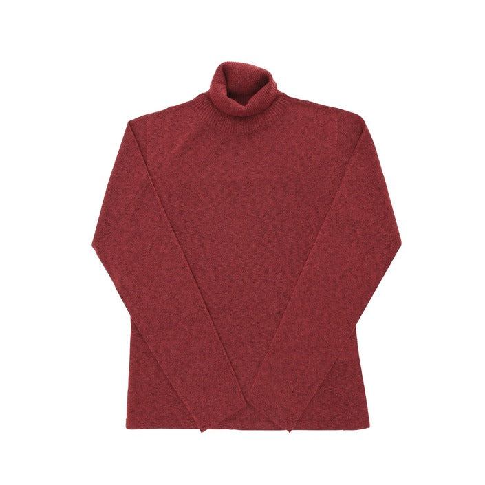 Crown of Edinburgh Cashmere Women's Turtleneck Sweater DARK RED