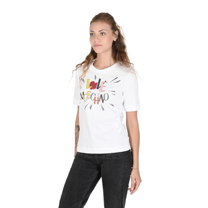 Love Moschino Women's T-Shirt OPTICAL WHITE