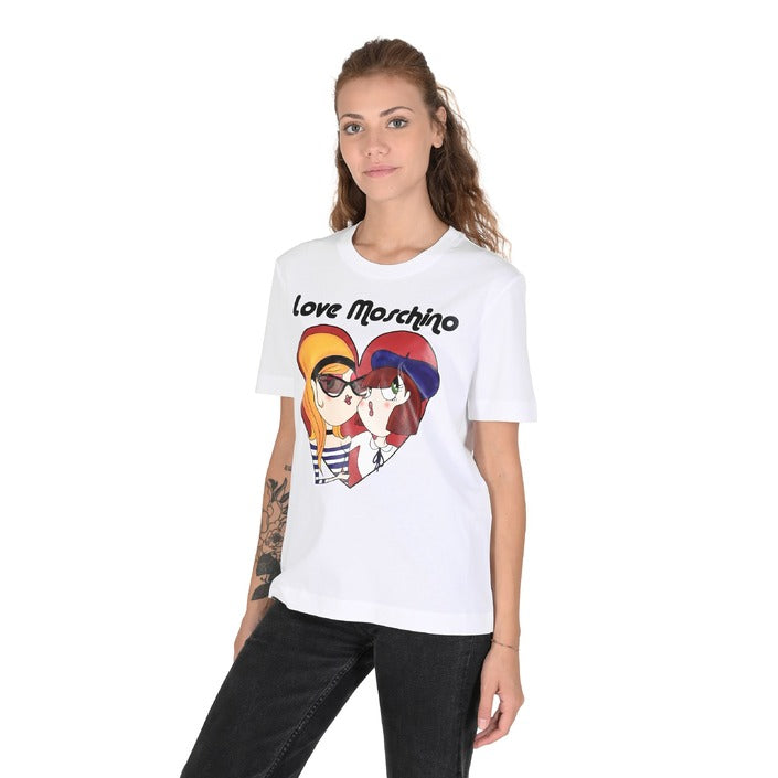 Love Moschino Women's T-Shirt OPTICAL WHITE