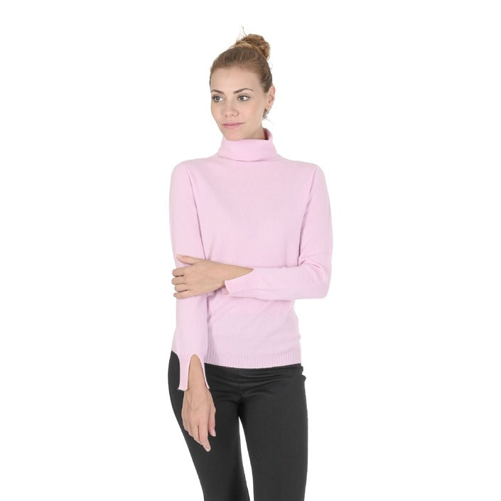 Crown of Edinburgh Cashmere Women's Turtleneck Sweater PINK
