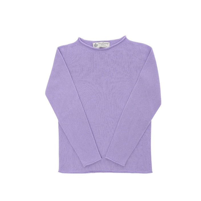 Crown of Edinburgh Cashmere Women's Boat Neck Sweater LAVENDER
