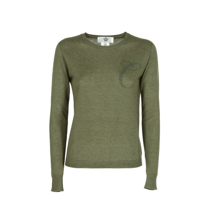 Crown of Edinburgh Cashmere Long Sleeve GREEN LETTER C