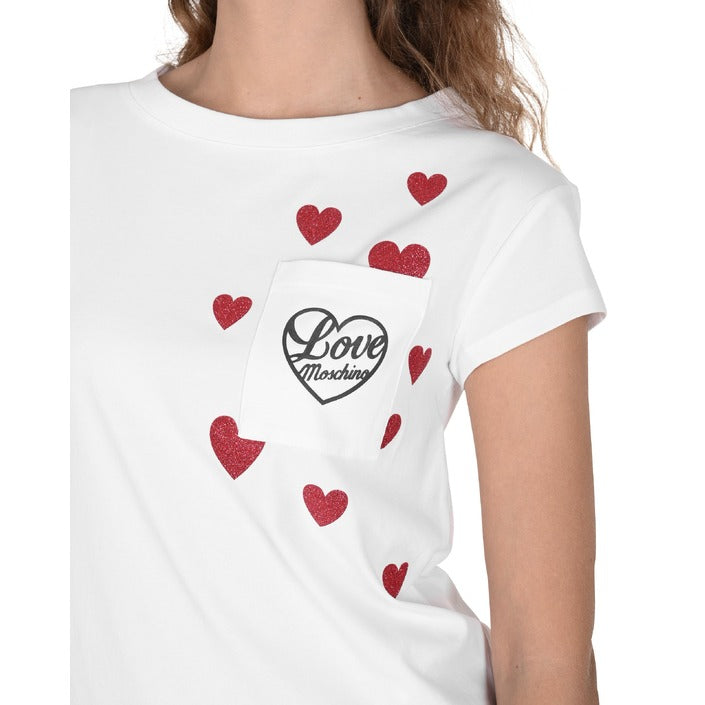 Love Moschino Women's T-Shirt OPTICAL WHITE
