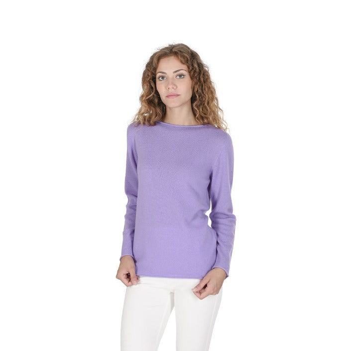 Crown of Edinburgh Cashmere Women's Boat Neck Sweater LAVENDER