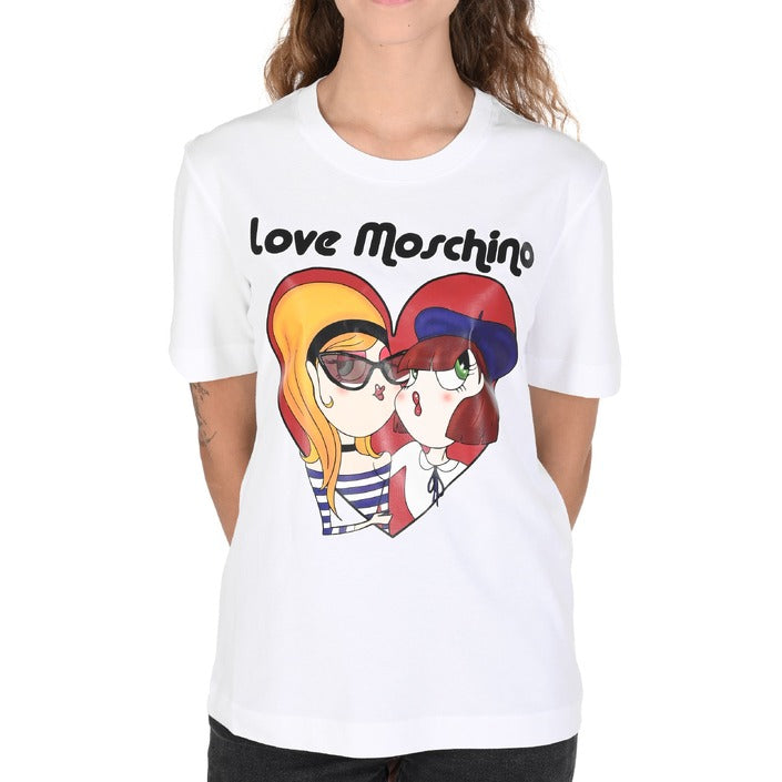 Love Moschino Women's T-Shirt OPTICAL WHITE