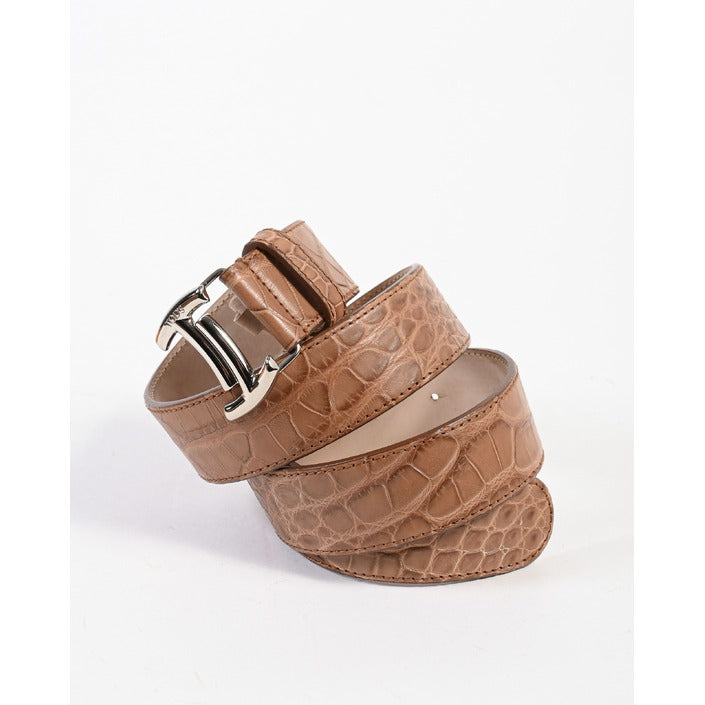 Tod's Women's Brown Alligator Leather Belt