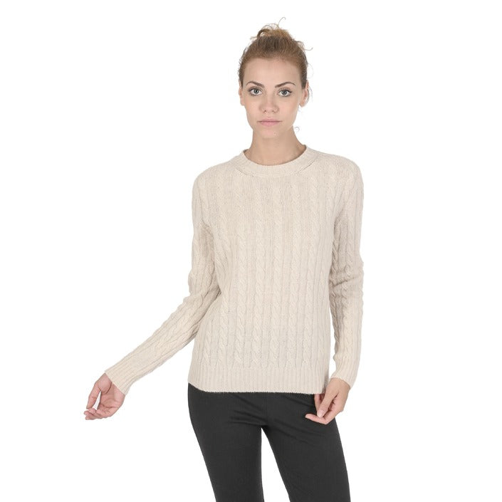 Crown of Edinburgh Cashmere Women's Round Neck Sweater CREAM