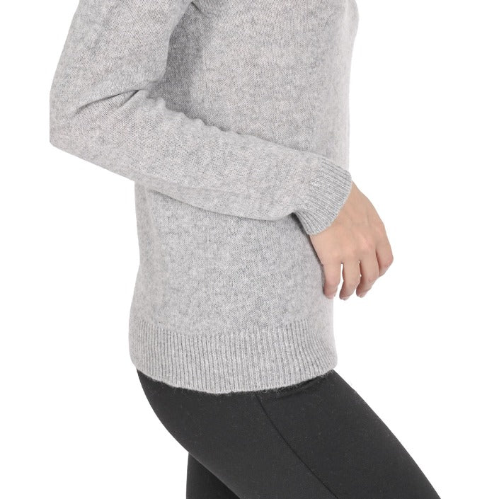Crown of Edinburgh Cashmere Women's Turtleneck Sweater LIGHT GREY