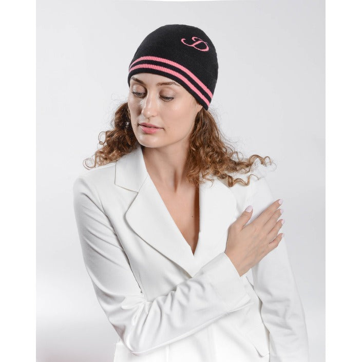 Crown of Edinburgh Cashmere Monogrammed Beanie BRUNTSFIELD BLACK D