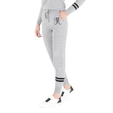Crown of Edinburgh Cashmere Track Pants MORNINGSIDE GREY M