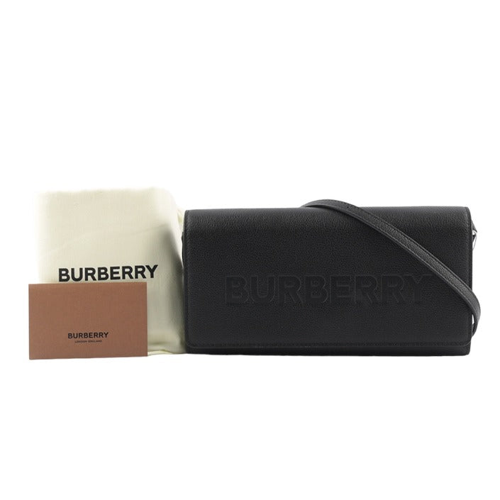 Burberry Henley Leather Crossbody Bag Purse Black