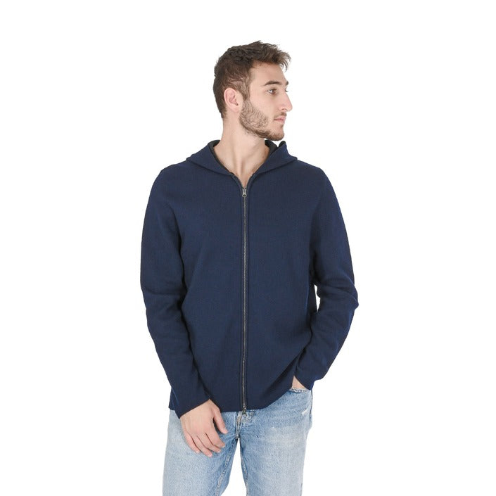 Crown of Edinburgh Cashmere Men's Hoodie NAVY