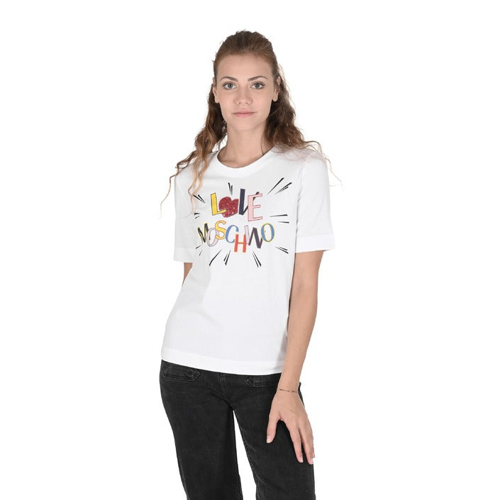 Love Moschino Women's T-Shirt OPTICAL WHITE