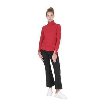 Crown of Edinburgh Cashmere Women's Turtleneck Sweater RED
