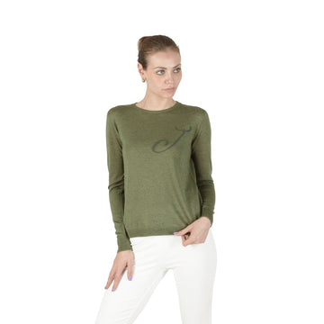 Crown of Edinburgh Cashmere Long Sleeve GREEN LETTER J