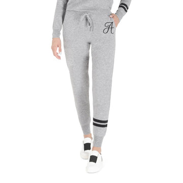 Crown of Edinburgh Cashmere Track Pants MORNINGSIDE GREY A
