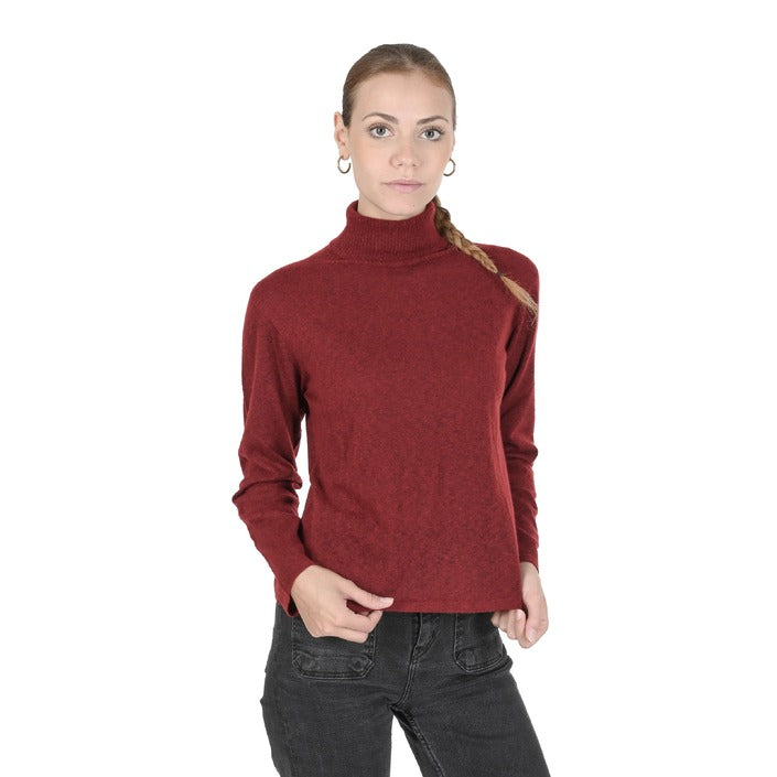 Crown of Edinburgh Cashmere Women's Turtleneck Sweater DARK RED