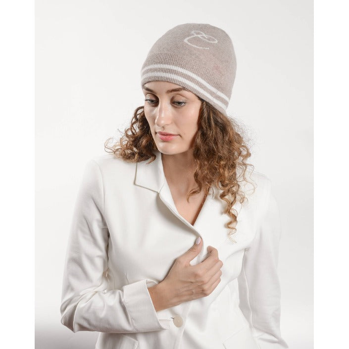Crown of Edinburgh Cashmere Monogrammed Beanie BRUNTSFIELD CAMEL C