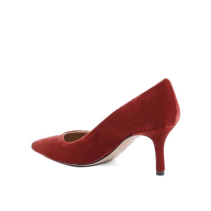 19V69 ITALIA by VERSACE Women's Pump Red VELLUTO GRANATA