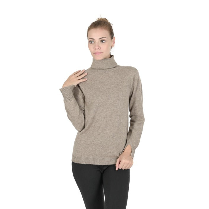 Crown of Edinburgh Cashmere Women's Turtleneck Sweater ECRU