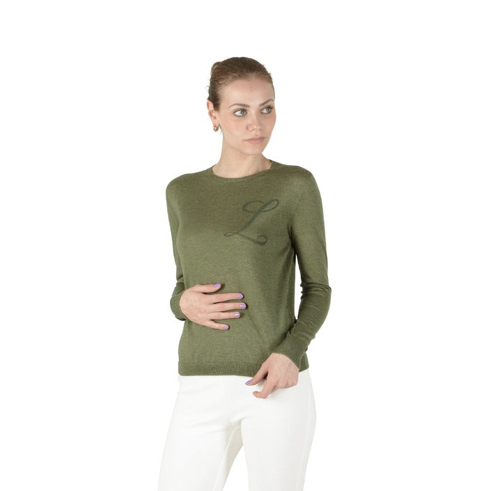 Crown of Edinburgh Cashmere Long Sleeve GREEN LETTER L