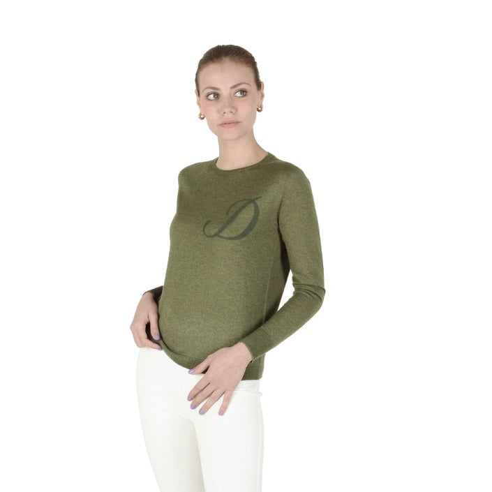 Crown of Edinburgh Cashmere Long Sleeve GREEN LETTER D