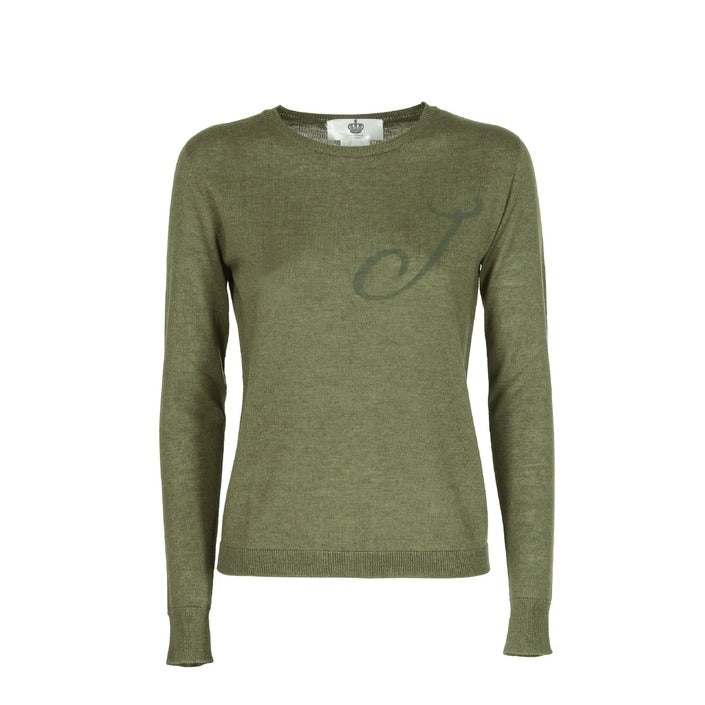 Crown of Edinburgh Cashmere Long Sleeve GREEN LETTER J