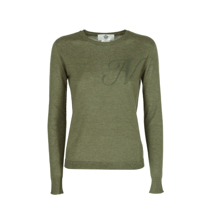 Crown of Edinburgh Cashmere Long Sleeve GREEN LETTER N