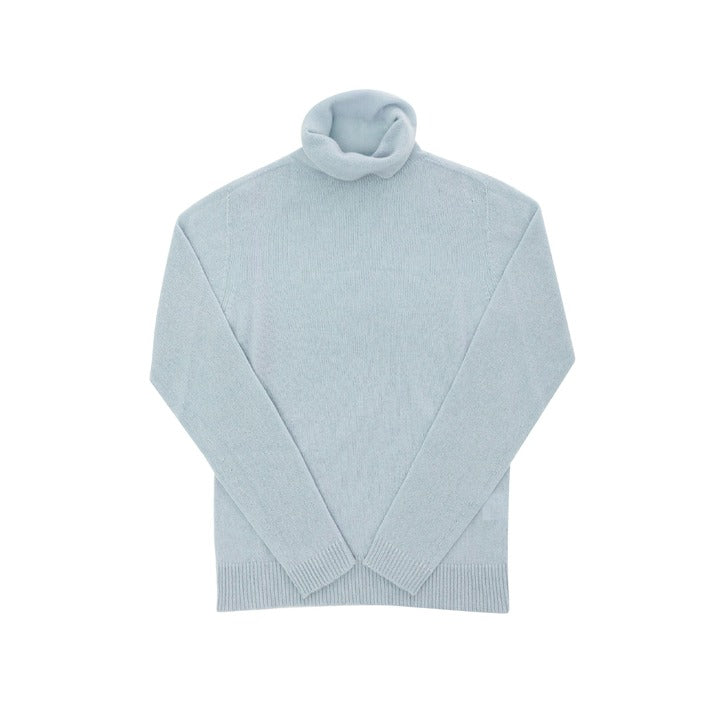Crown of Edinburgh Cashmere Women's Turtleneck Sweater ACQUA