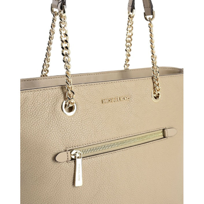 Michael Kors Medium front zip Chain Tote Bag CAMEL