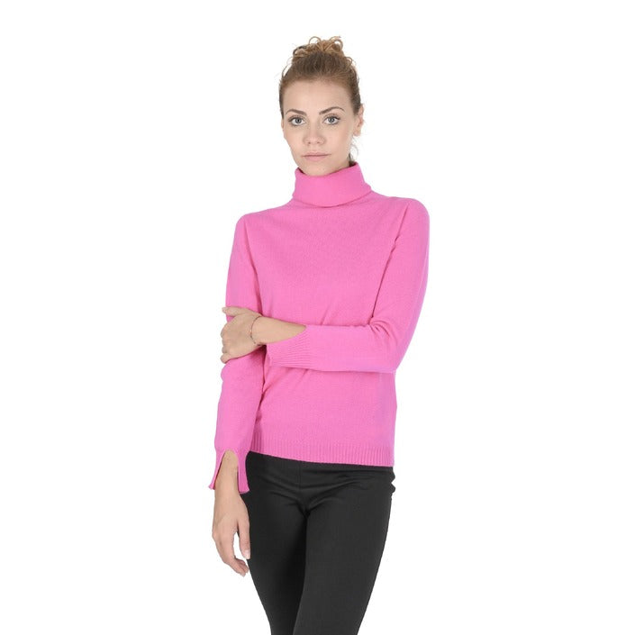 Crown of Edinburgh Cashmere Women's Turtleneck Sweater FUSCHIA