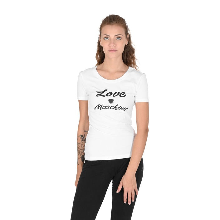 Love Moschino Women's T-Shirt OPTICAL WHITE