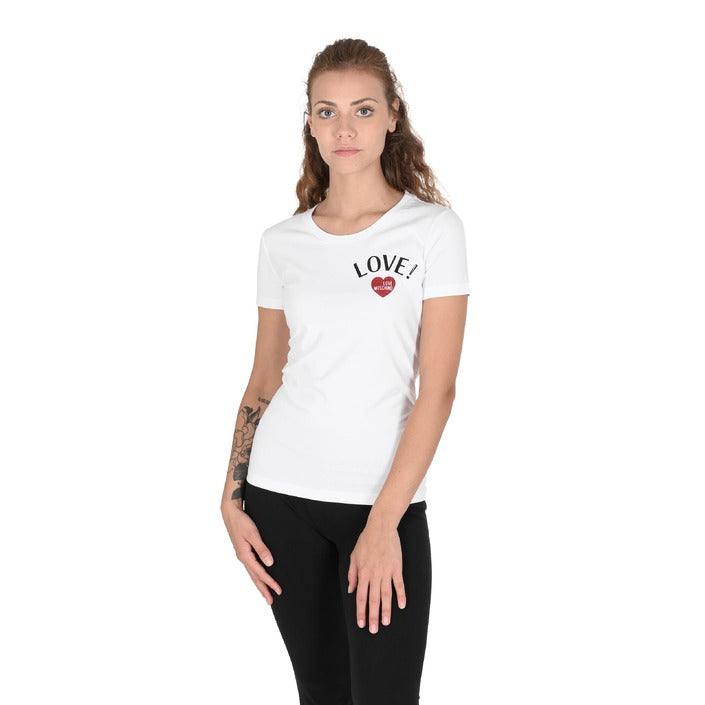 Love Moschino Women's T-Shirt OPTICAL WHITE