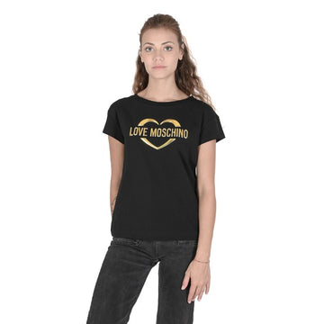 Love Moschino Womens T-Shirt BLACK
