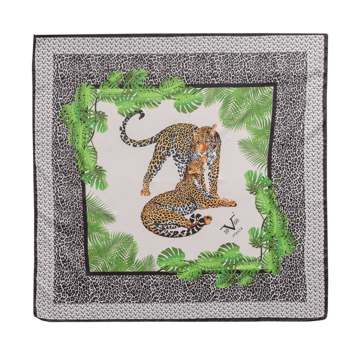 19V69 ITALIA by VERSACE Women's Foulard Multicolor LEOPARD