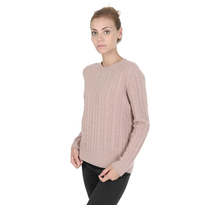 Crown of Edinburgh Cashmere Womens Round Neck Sweater PINK