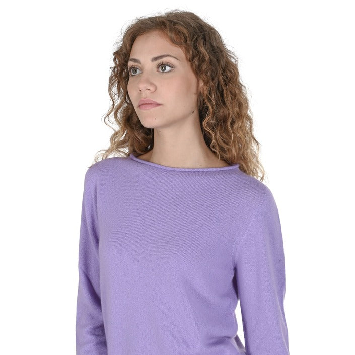 Crown of Edinburgh Cashmere Women's Boat Neck Sweater LAVENDER